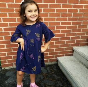 Girls paper air plane dress